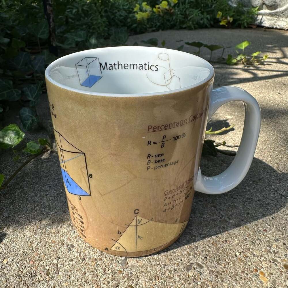 Konitz Mathematics Ceramic Mug Size 16oz Math Formulas Diagrams